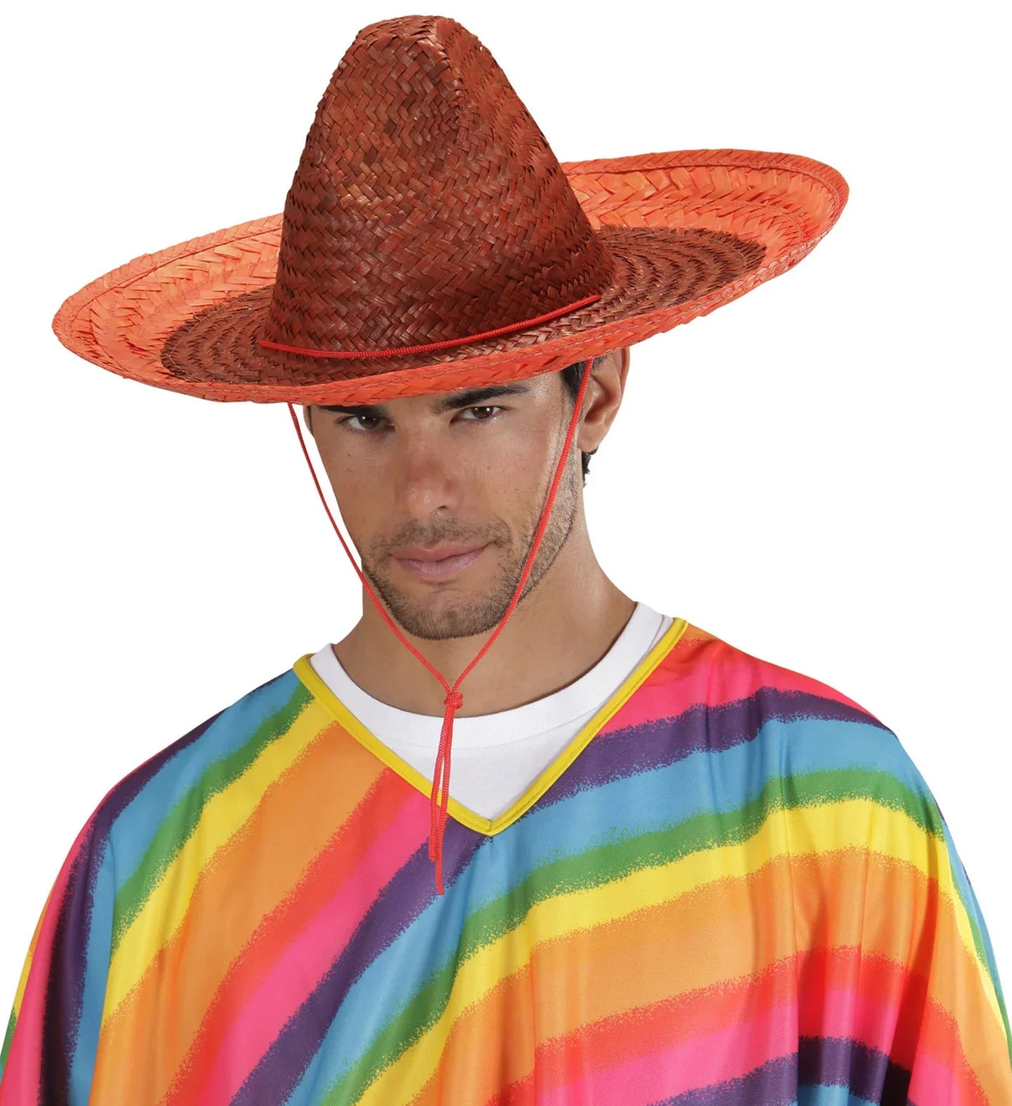 Sombrero de Paja Naranja COMPLEMENTOS Widmann